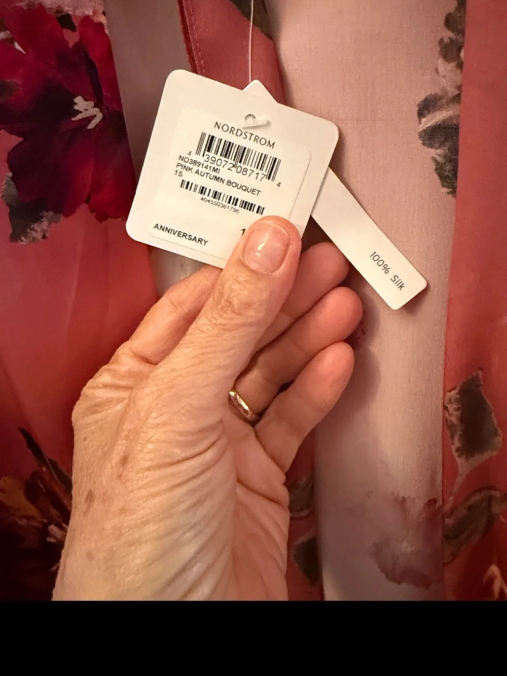 Nordstrom Pink Floral Silk robe or jacket